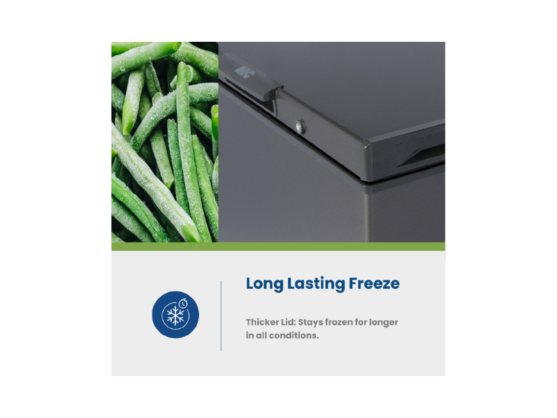 KIC 203L CHEST FREEZER GREY - Image 3