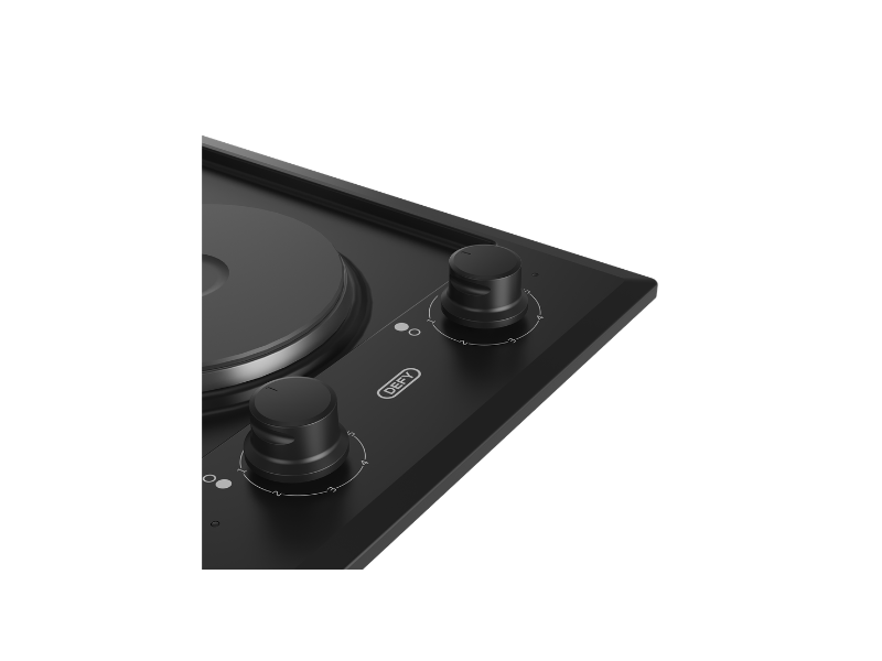 DEFY 30CM DOMINO SOLID HOB BLACK - Image 3